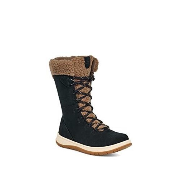 UGG Women's Lakesider Tall Lace Boot, Black, 5 - Picture 1 of 1